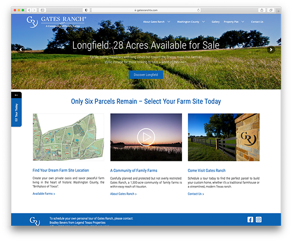 Screenshot of Gates Ranch website