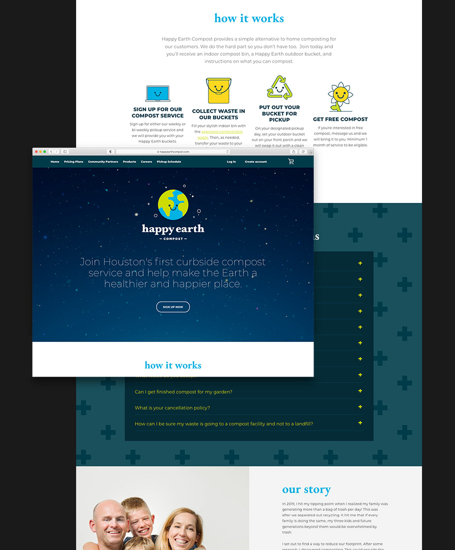 Screenshot of Happy Earth Compost website