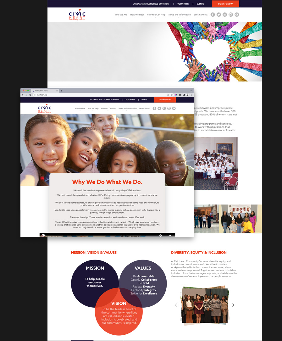 Screenshot of Civic Heart website